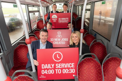 New Route 225 service operating  Haulbowline – Ringaskiddy – Carrigaline, Ballygarvan and Cork Airport