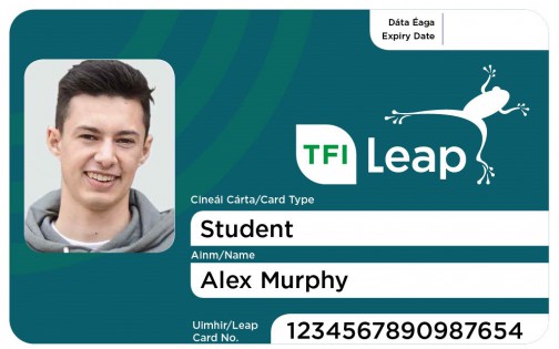 Image of student leap card