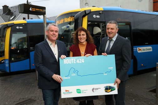Kenny Deery CEO of Galway Chamber, Marie King Bus Éireann Sales Executive, and Peter Melia Service Delivery Manager at Bus Éireann