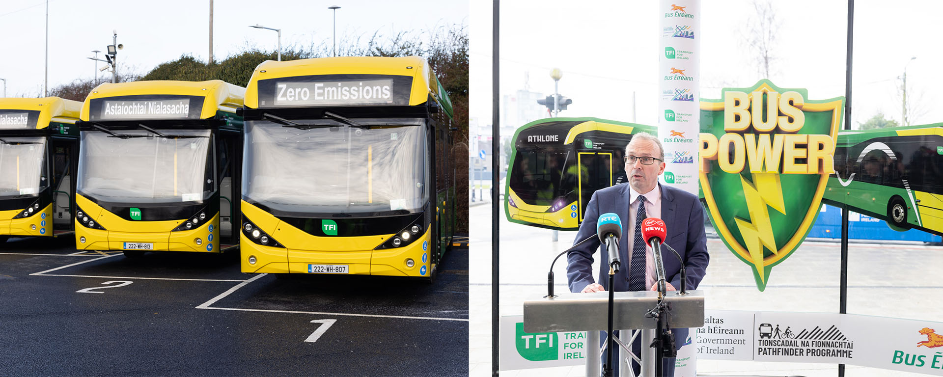 Bus Éireann CEO Stephen Kent at the launch of the Electric Athlone EV launch 20 January 2023
